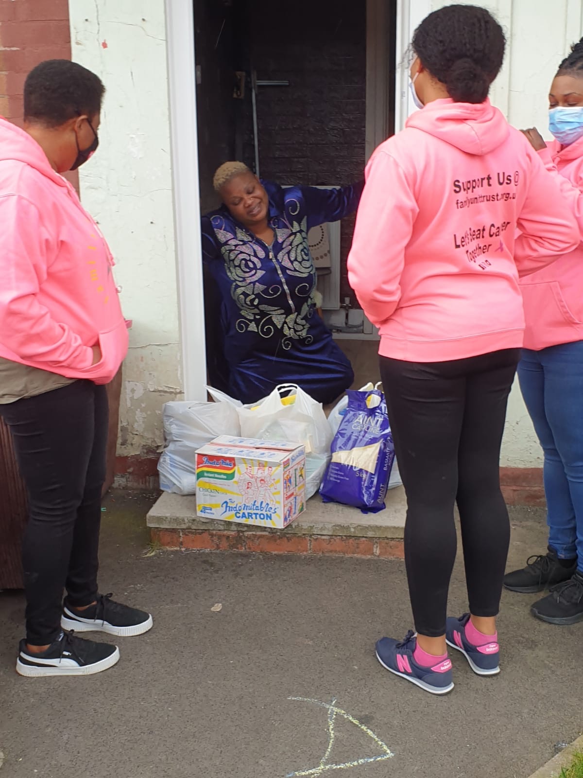 Delivering food parcels